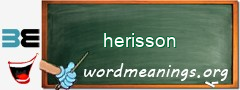 WordMeaning blackboard for herisson